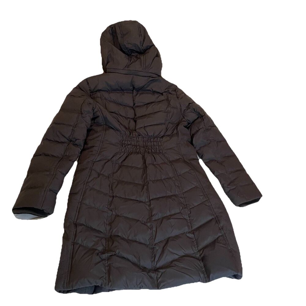 NWT Michael Kors Faux Fur Hooded Coat MK Logo Brown Down Jacket Charcoal - PS - Picture 2 of 16